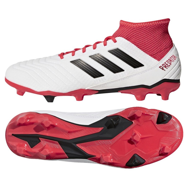Adidas Predator 18.3 Fg M CM7667 fotbollsskor vit vit