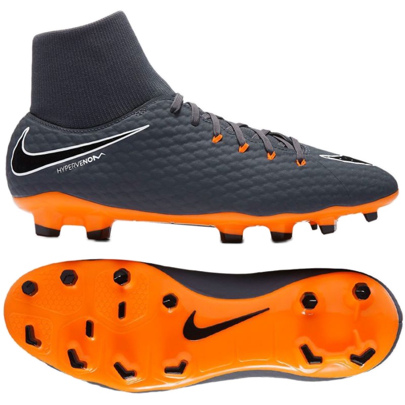 Nike Hypervenom Phantom 3 fotbollsskor grå