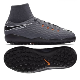 Nike Hypervenom PhantomX 3 Academy Df Tf Jr AH7293-081 fotbollsskor mångfärgad grå