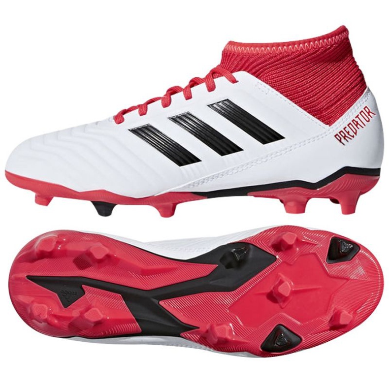 Adidas Predator 18.3 Fg Jr CP9011 fotbollsskor mångfärgad vit