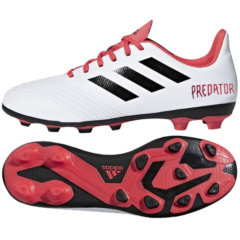 Adidas Predator 18.4 FxG Jr CP9241 fotbollsskor mångfärgad vit