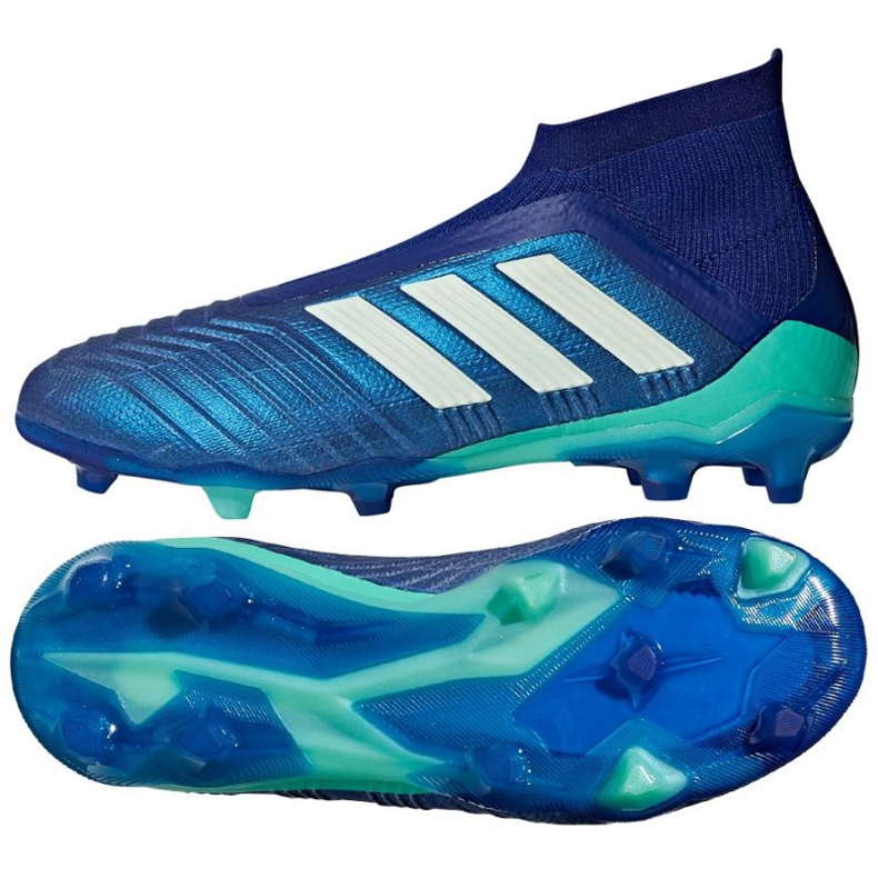 Adidas Predator 18+ Fg fotbollsskor blå