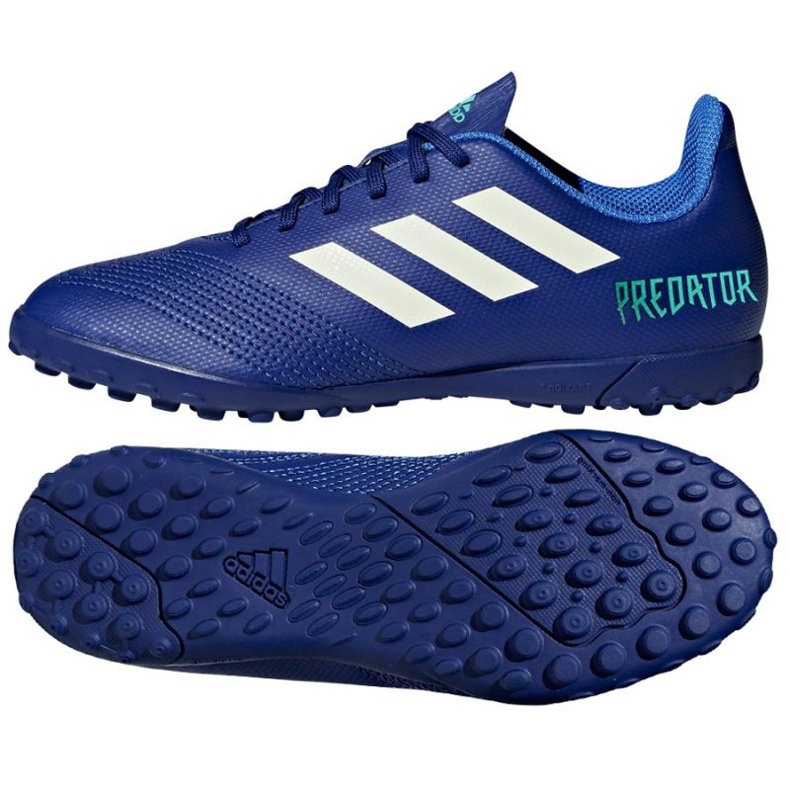 Adidas Predator Tango 18.4 Tf Junior CP9097 fotbollsskor blå blå