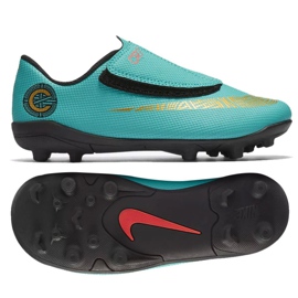 Nike Mercurial Vapor 12 Club Ps V CR7 Mg Jr AJ3096-390 fotbollsskor blå blå