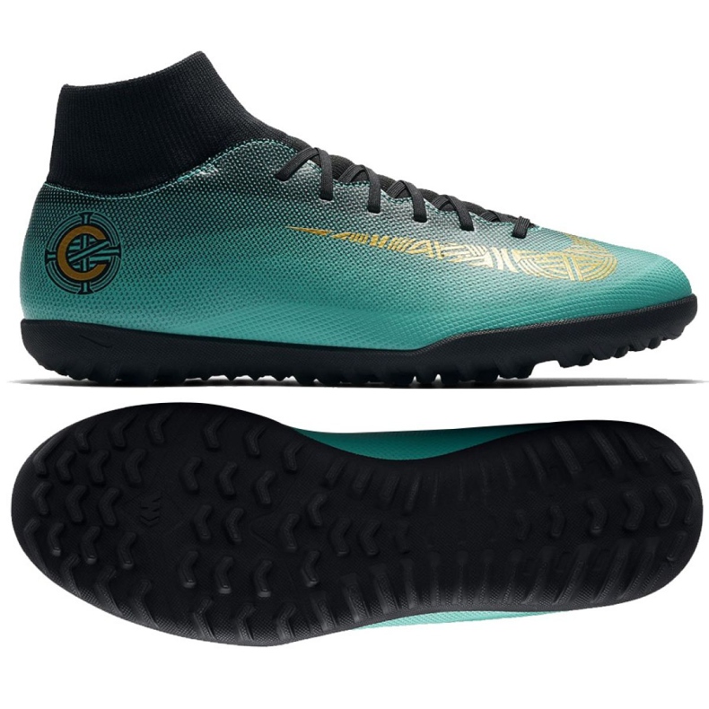 Nike Mercurialx 6 Club CR7 Tf AJ3570-390 fotbollsskor blå blå