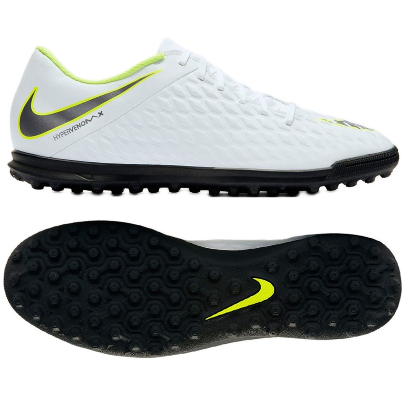 Nike Hypervenom Phantomx 3 Club Tf M AJ3811-107 fotbollsskor vit vit
