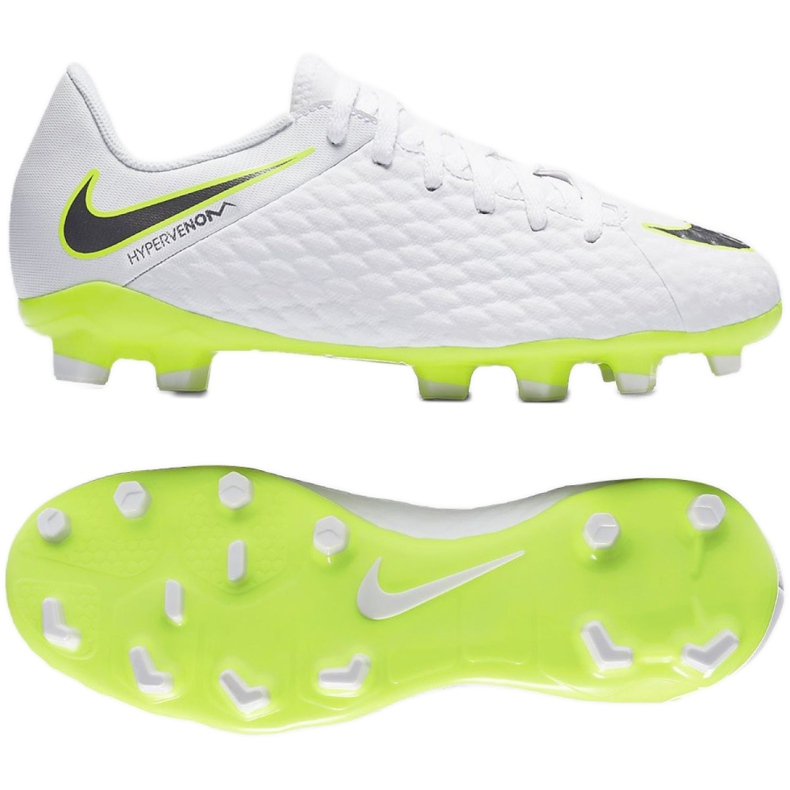 Nike Hypervenom Phantom 3Academy Fg Jr AJ4119-107 fotbollsskor mångfärgad vit