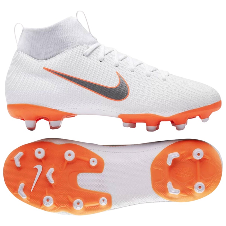 Nike Mercurial Superfly 6 Academy Gs Mg Jr AH7337-107 fotbollsskor mångfärgad vit