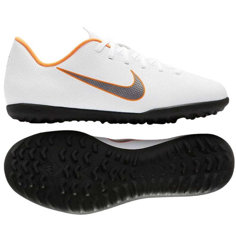 Nike Mercurial VaporX 12 club Tf Gs Jr AH7355-107 fotbollsskor mångfärgad vit