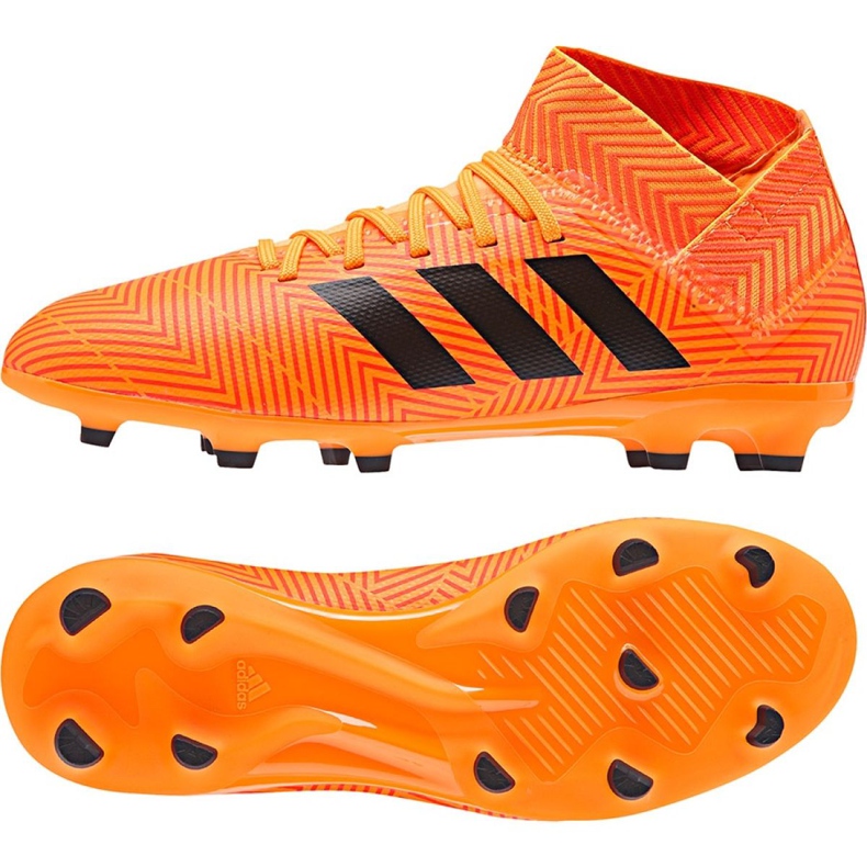 Adidas Nemeziz 18.3 Fg Jr DB2352 fotbollsskor mångfärgad orange