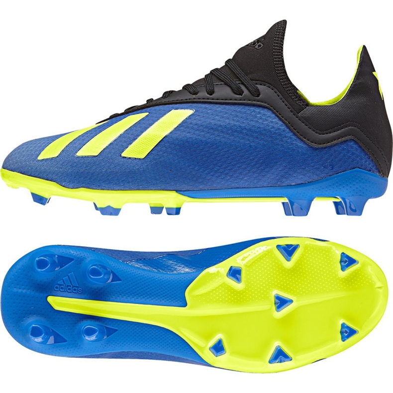 Adidas X 18.3 Fg Jr DB2416 fotbollsskor marinblå blå
