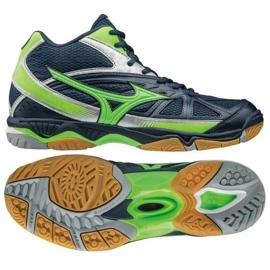 Mizuno Wave Hurricane 2 Mid M V1GA164536 volleybollskor marinblå marinblå