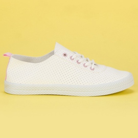 Kylie Openwork Tied Sneakers vit