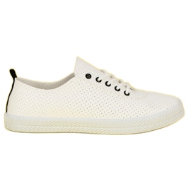 Kylie Openwork Tied Sneakers vit