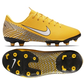 Nike Mercurial Vapor 12 Academy Neymar Mg Jr AO2896-710 fotbollsskor mångfärgad gul