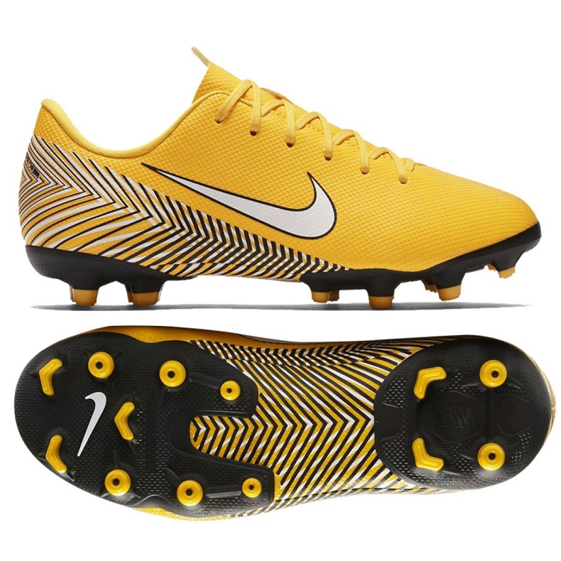 Nike Mercurial Vapor 12 Academy Neymar Mg Jr AO2896-710 fotbollsskor mångfärgad gul