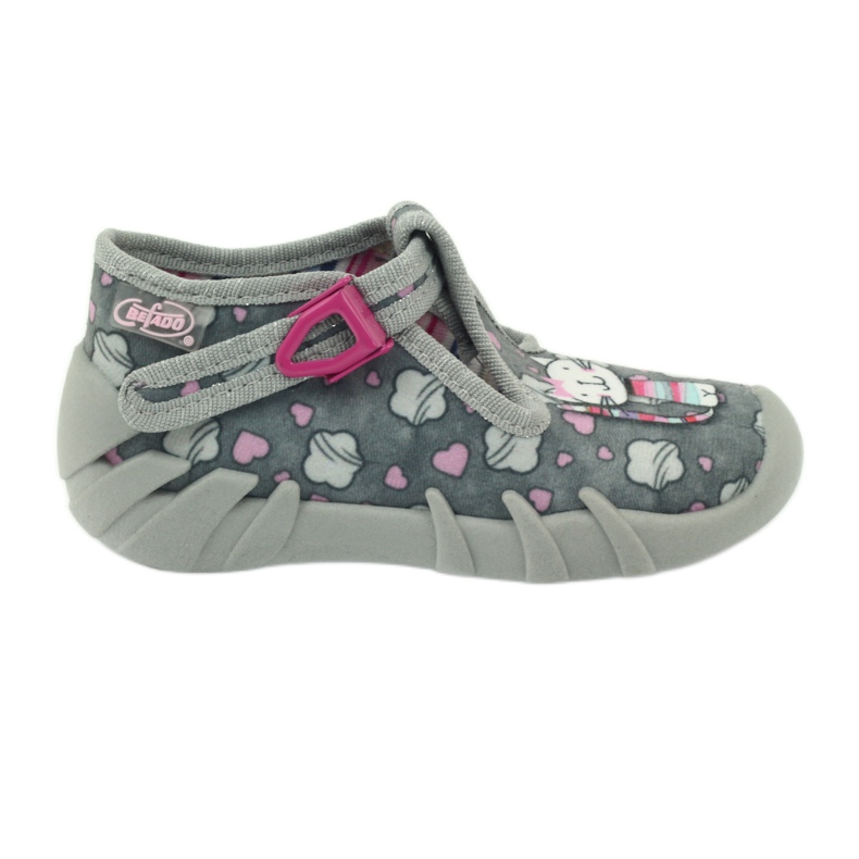 Kitten Befado 110p326 tofflor vit grå rosa