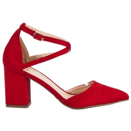 Seastar Pumpar med bälte röd