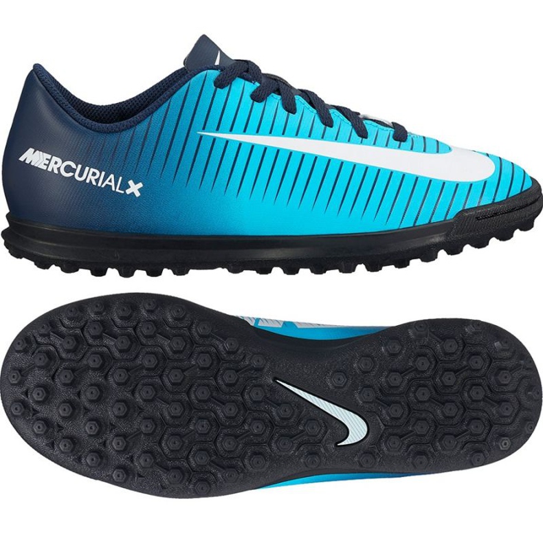 Nike Mercurial Vortex Iii fotbollssko blå