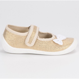 Raweks Guld tofflor med en båge gyllene