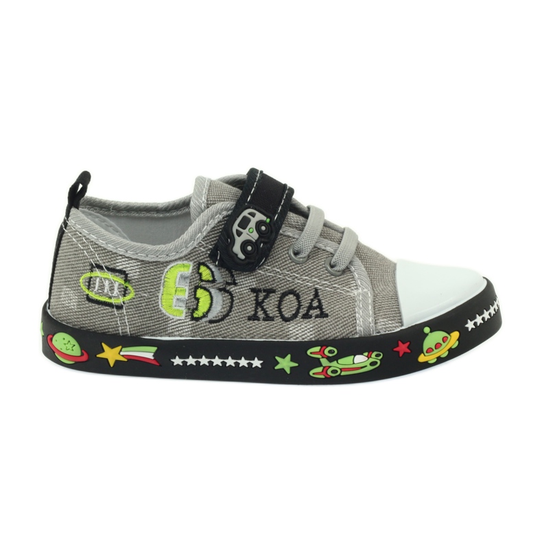 American Club Amerikanska sneakers barnskor läder innersula vit svart grå