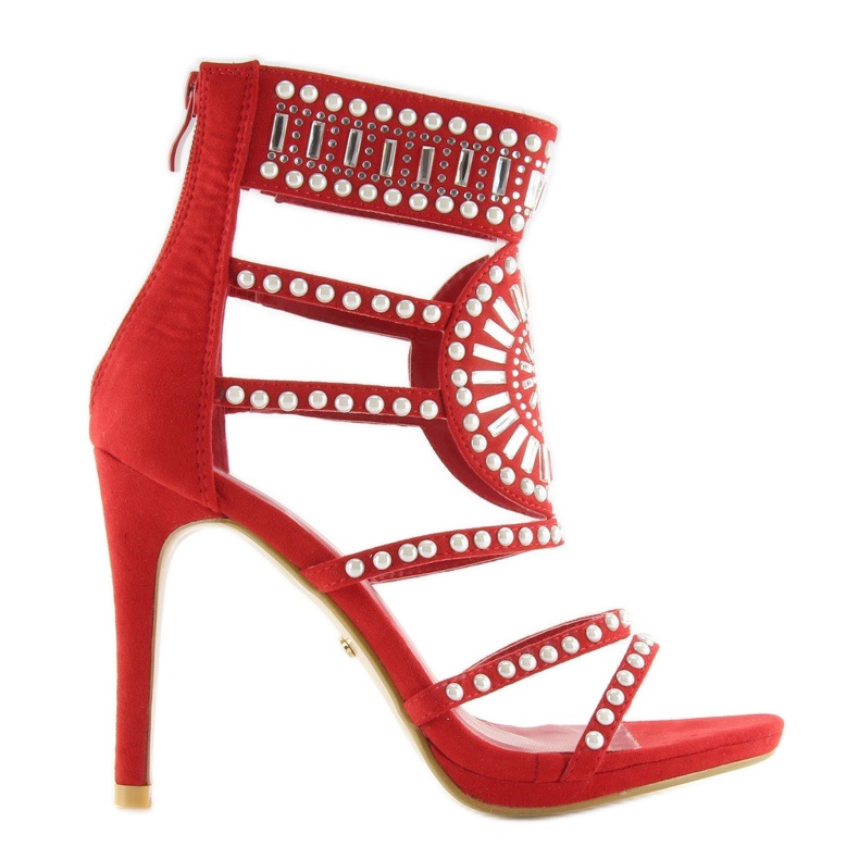 Röda gladiator sandaler GH-2776 Röd