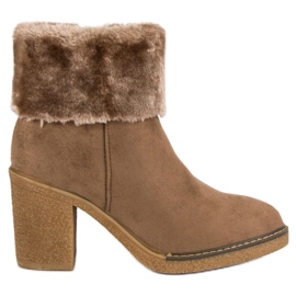 Seastar Mockaboots med päls svart brun