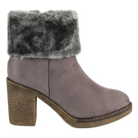 Seastar Mockaskor med päls grå