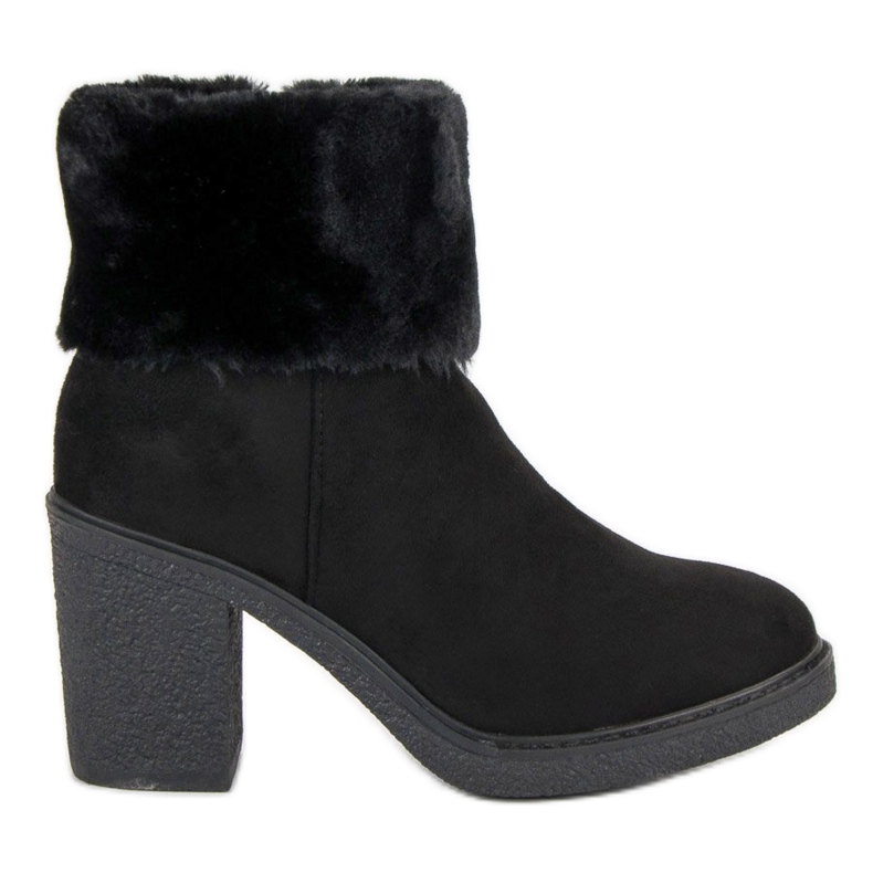 Seastar Mockaskor med päls svart
