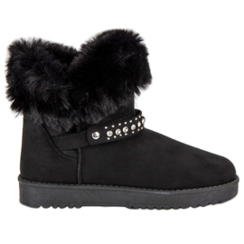 Seastar Mukluki med päls svart