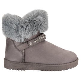 Seastar Mukluki med päls grå