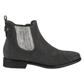Vinceza Eleganta Booties Jodhpur -stövlar grå