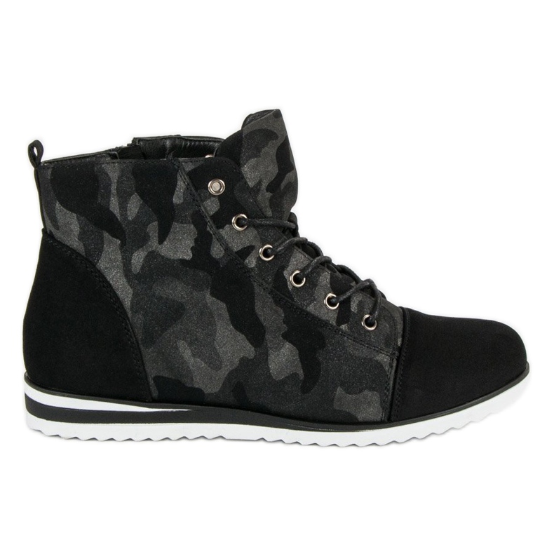 Vinceza Camo sneakers ovanför ankeln svart