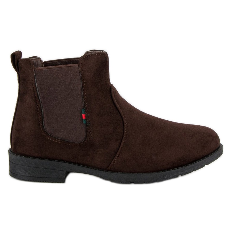 Lady Fashion Slip-on mocka stövlar brun