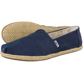 Toms Washed Canvas Rope Sole Womens Alpaegata 9758 blå