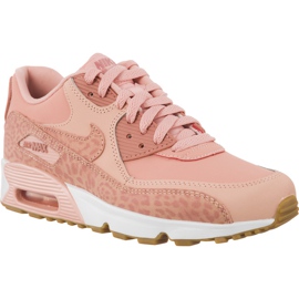 Nike Air Max 90 Läder Se Gg. Coral Stardust Vit. Gum Ljusbrun Röd Rosa purpur