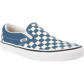 Vans Classic Slip On U78 Checkerboard Corsair True White vit blå