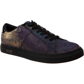 Armani Jeans Kvinna Sneaker 9252397A659 00243 svart violett mångfärgad