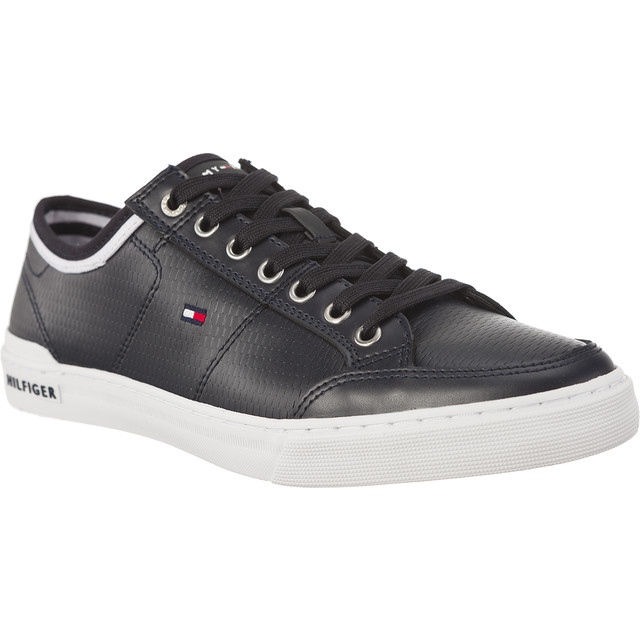 Tommy Hilfiger Core Corporate Leather 403 Midnight svart