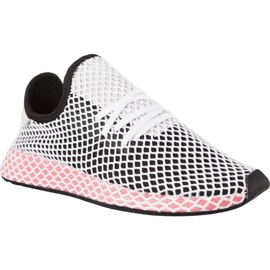 Adidas Deerupt Runner W vit svart mångfärgad rosa