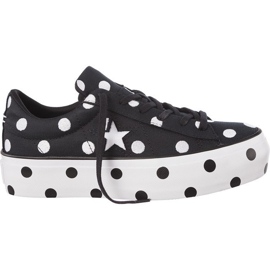 Converse C560695 Enstjärnig plattform vit svart