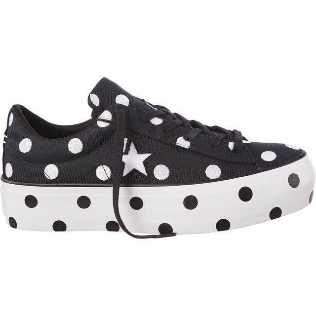 Converse C560695 Enstjärnig plattform vit svart