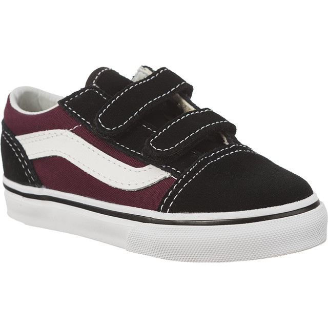 Vans Old Skool Q7J Black Og Burgundy svart mångfärgad röd