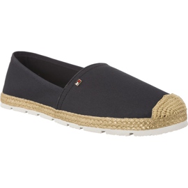 Tommy Hilfiger Flat Cotton Espadrilles 403 marinblå