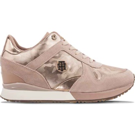 Tommy Hilfiger Camo Metallic Wedge 641 Mahogany Rose purpur