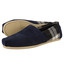 Toms Suede Plaid Mens Classic Alpargata 208 marinblå
