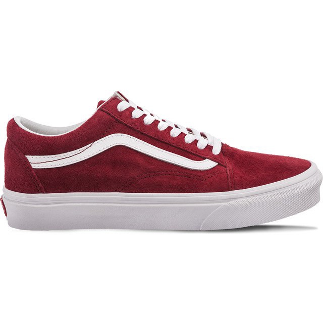 Vans Old Skool Pig Suede U5M Scooter True White röd