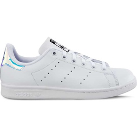 Adidas Stan Smith J 272 Skor Vit Metallic Silver Skor Vit