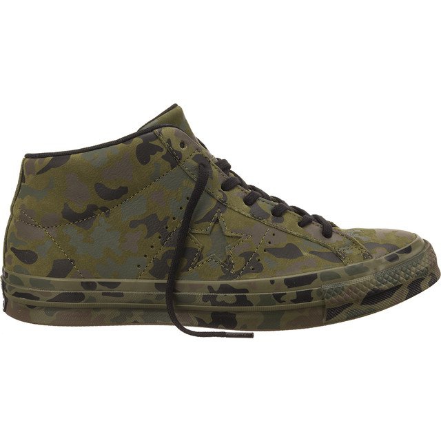 Converse 159746 One Star Utility Camo Mid svart grön