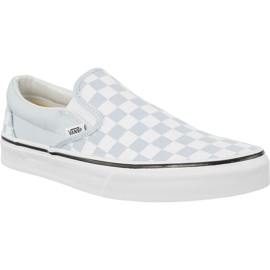 Vans Classic SLIP-ON Checkerboard Qck vit blå
